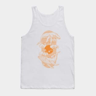 Space Whale - Orange Tank Top